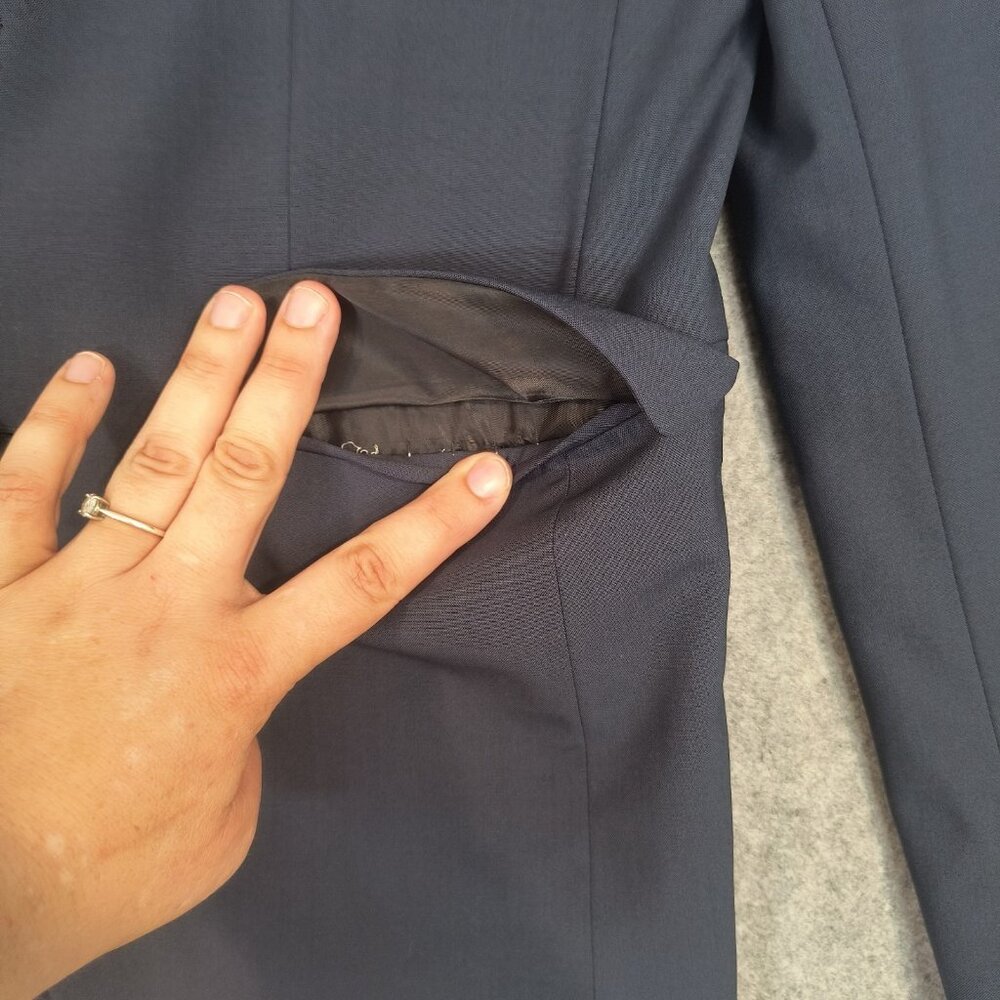 Theory Men's Blazer Suite Jacket Navy Blue Sz 36 Reg Wool Chambers Stretch $595 - Picture 4 of 14